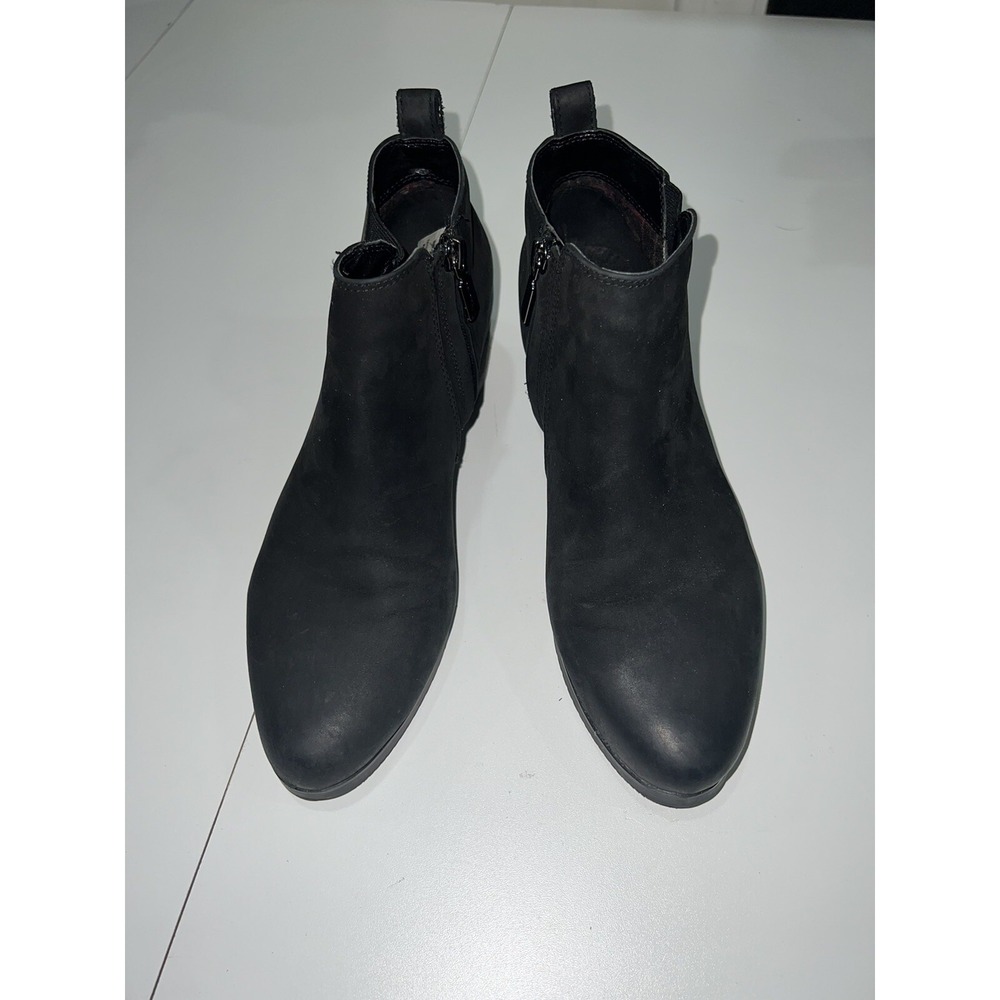 Blondo Ida Black Suede Leather Ankle Booties Womens Casual Waterproof 9.5 M